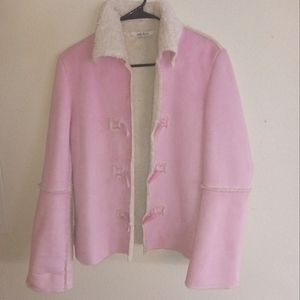 Pink suede jacket